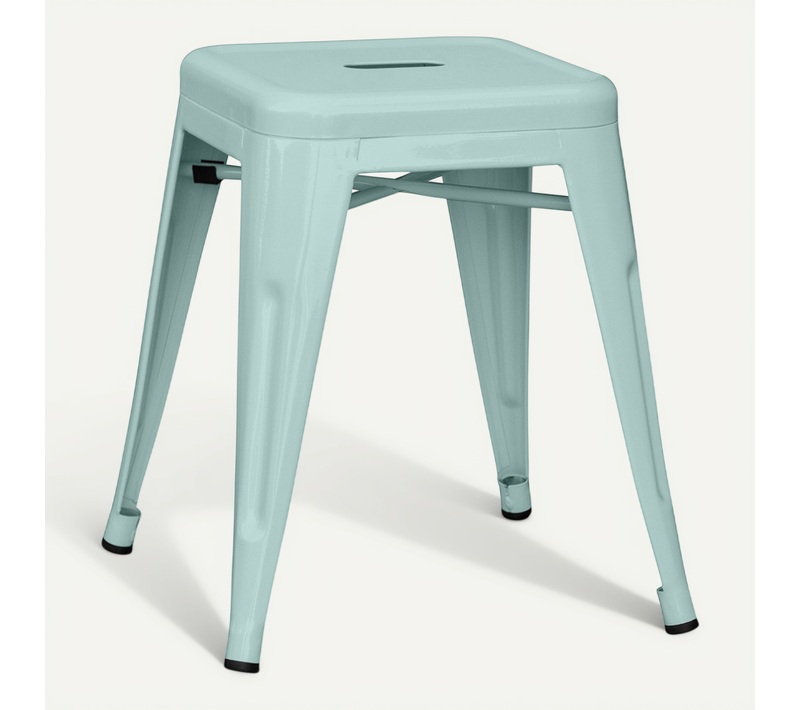 Tabouret Design Industriel - 45cm - Nouvelle Edition - Metalix Vert Pâle