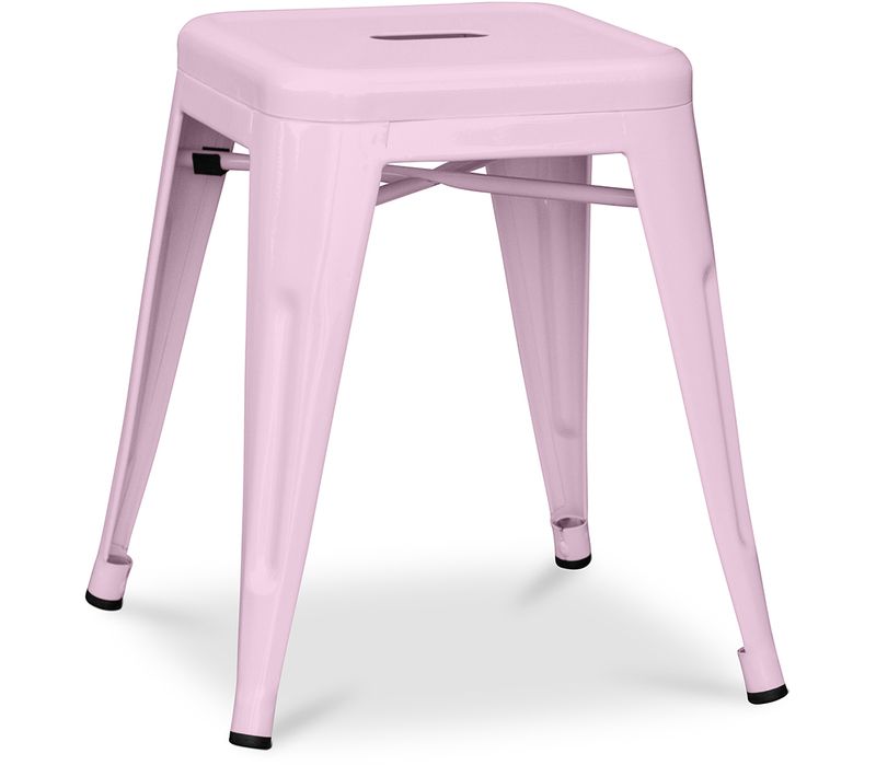 Tabouret Design Industriel - 45cm - Nouvelle édition - Metalix Rose Pâle