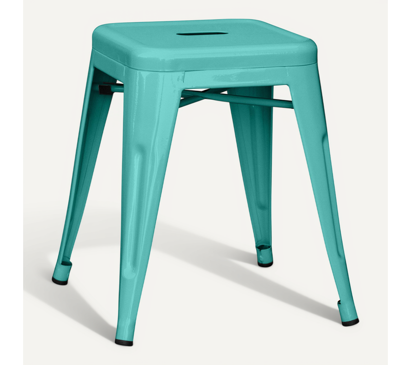 Tabouret Design Industriel - 45cm - Nouvelle Edition - Metalix Vert Pastel