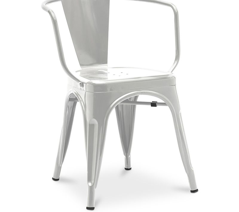 Chaise De Salle à Manger Avec Accoudoir Bistrot Metalix Design En Métal - Acier