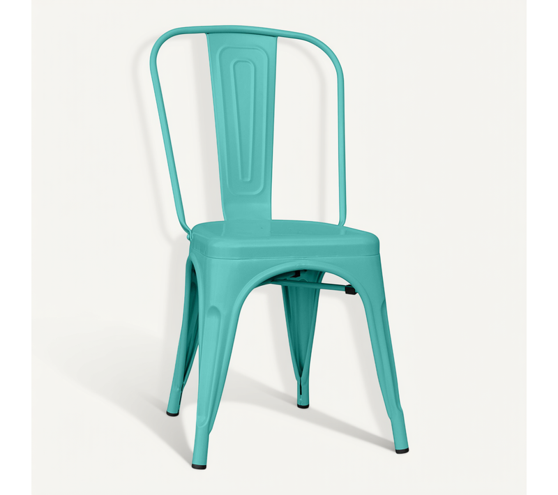 Chaise De Salle à Manger Bistrot Metalix Design Industriel En Métal Mat - Nouvelle édition