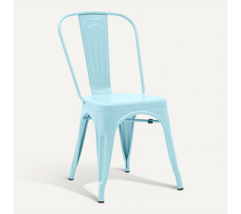 Chaise De Salle à Manger Bistrot Metalix Design Industriel En Métal Mat - Nouvelle édition
