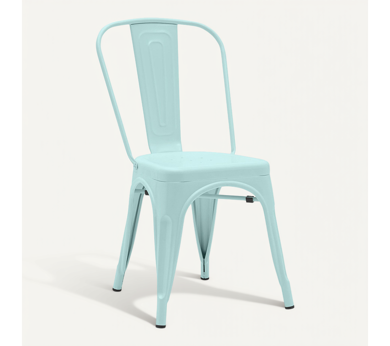 Chaise De Salle à Manger Bistrot Metalix Design Industriel En Métal Mat - Nouvelle édition