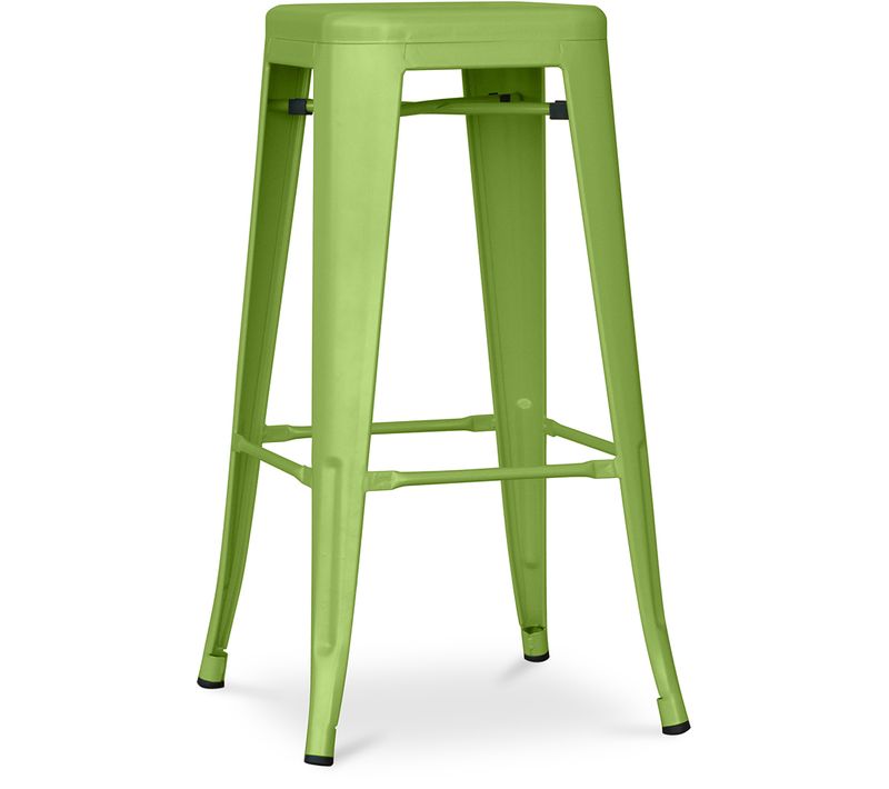 Tabouret De Bar - Design Industriel - 76cm - Nouvelle édition- Metalix Vert Clair