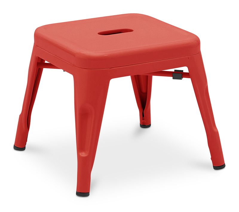 Tabouret Pour Enfant Bistrot Metalix Design Industriel En Métal - Rouge
