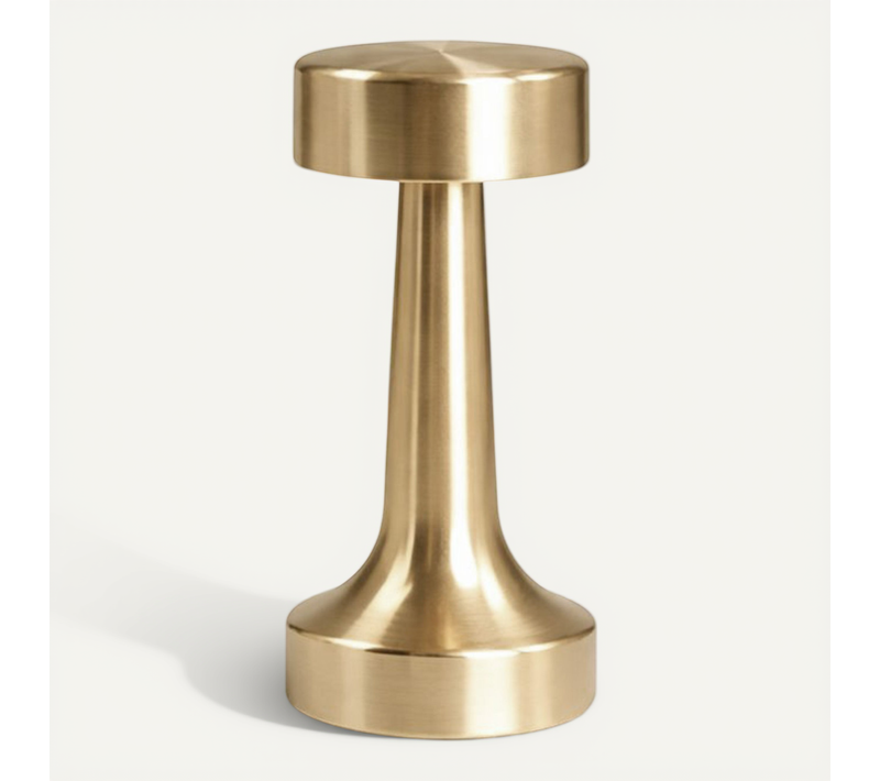Lampe De Table Sans Fil Rechargeable LED – Contrôle Tactile – Design Métal Moderne – Anra Doré