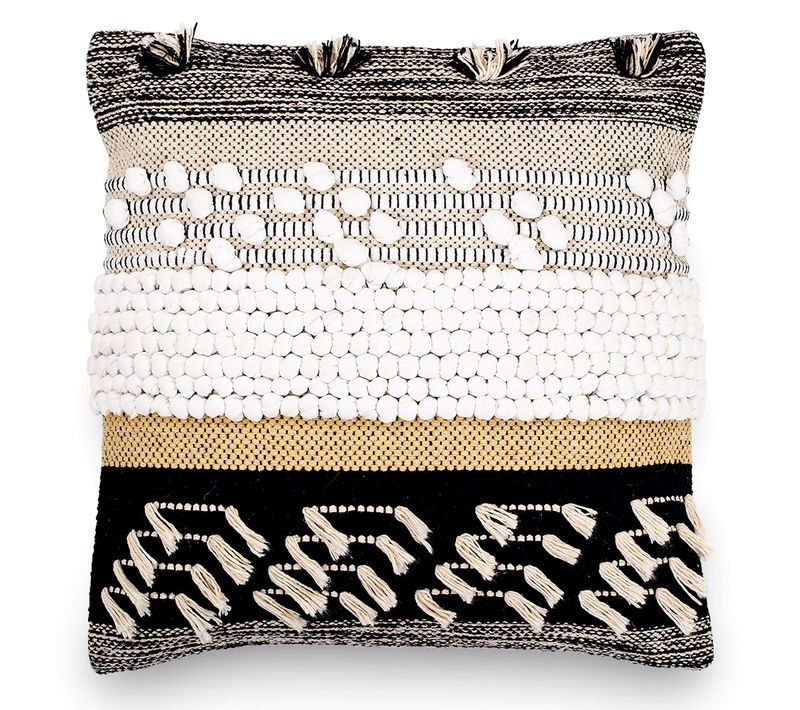 Coussin Carré Design Boho Bali En Coton Housse + Remplissage - Claudia Multicolore