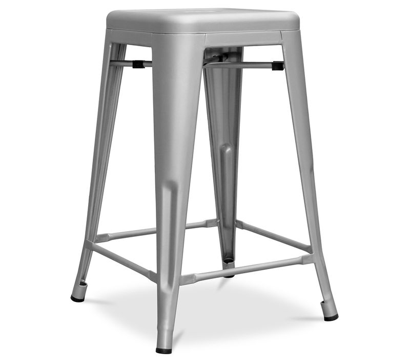 Tabouret Bistrot Metalix Métal Mat - 60cm - Acier