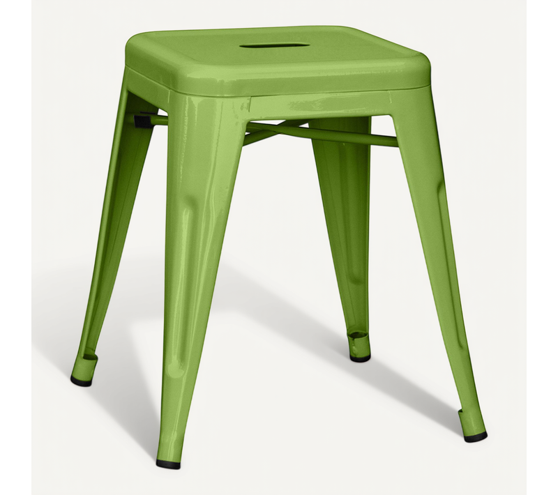 Tabouret Design Industriel - 45cm - Nouvelle Edition - Metalix Vert Clair