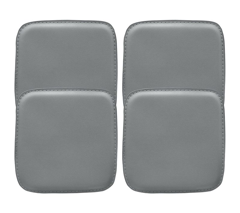 Pack De 4 Coussins Magnétiques Pour Siège De Chaise Bistrot Carré – Simili Cuir – Metalix Gris