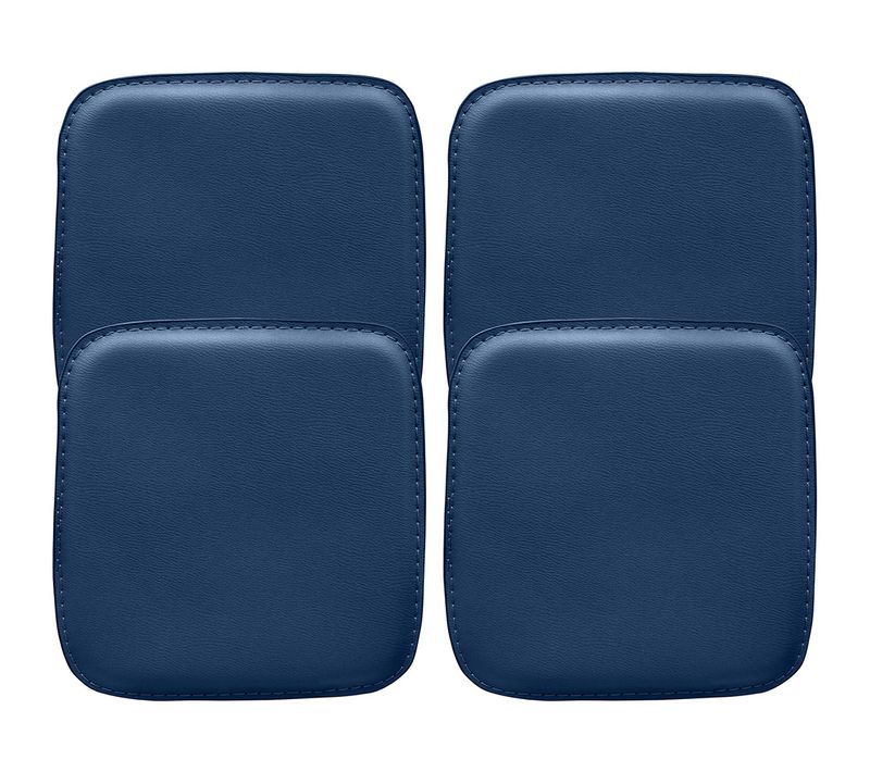 Pack De 4 Coussins Magnétiques Pour Siège De Chaise Bistrot Carré – Simili Cuir – Metalix Bleu