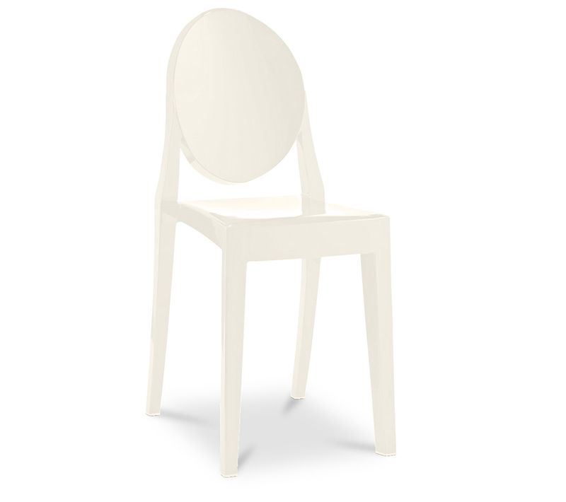 Chaise Transparente De Salle à Manger - Victoire  Crème