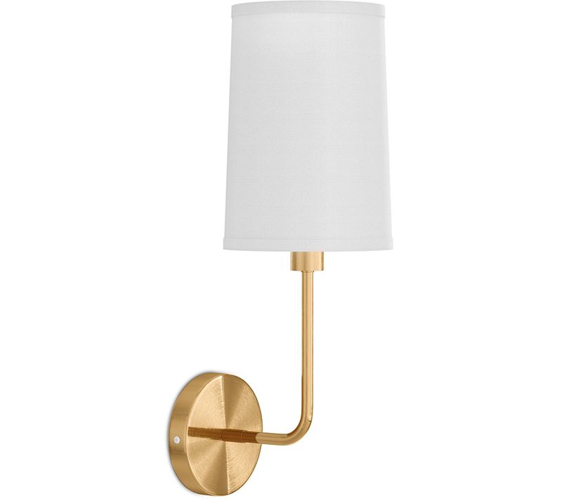 Applique Murale - Lampe Doré Avec Abat-jour En Tissu - Sawe Doré