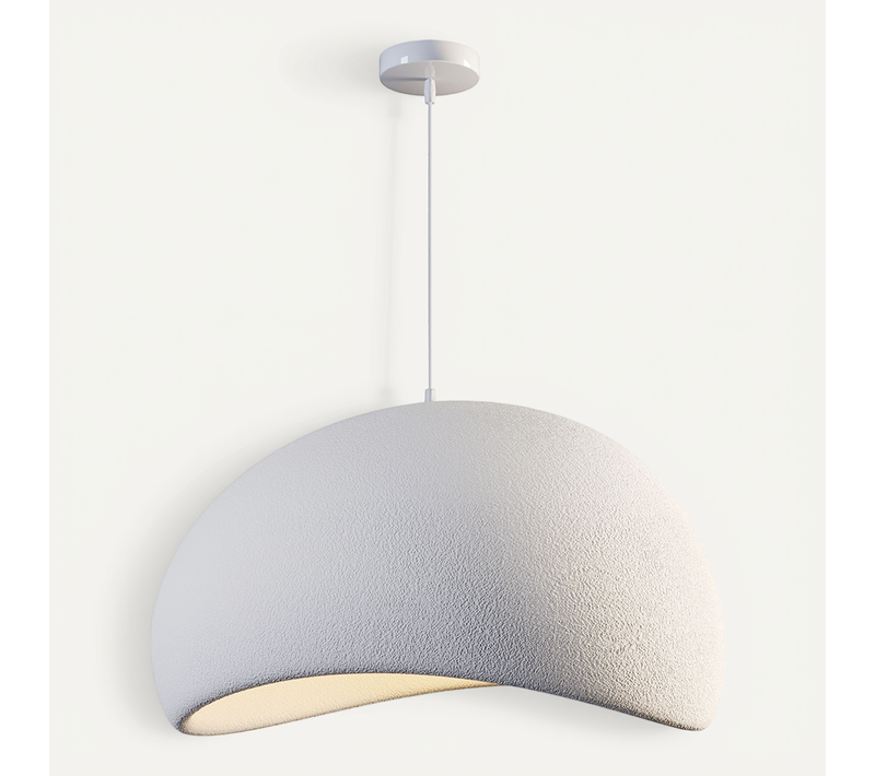 Lampe Suspendue En Résine - 50cm - Moon Blanc