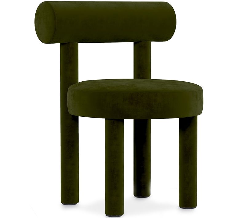 Chaise De Salle À Manger - Tapissée En Velours - Reece Olive