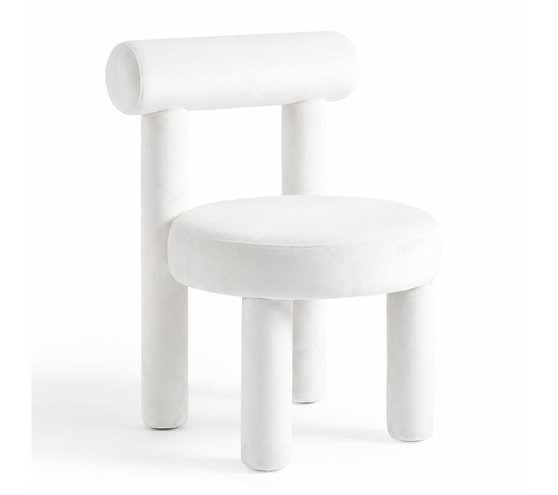 Chaise De Salle À Manger - Tapissée En Velours - Reece Beige