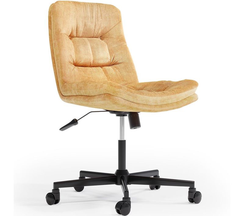 Chaise De Bureau Tapissée - Rotative - Arba Orange