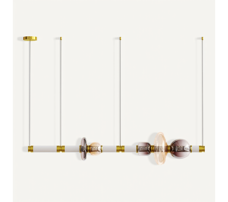 Lampe Suspendue En Cristal - LED - Banton 120 Cm Multicolore