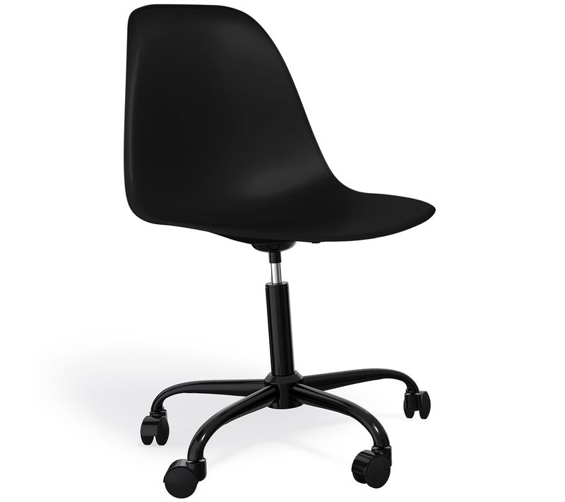 Chaise De Bureau - Chaise De Bureau à Roulettes - Cadre Noir - Brielle Noir