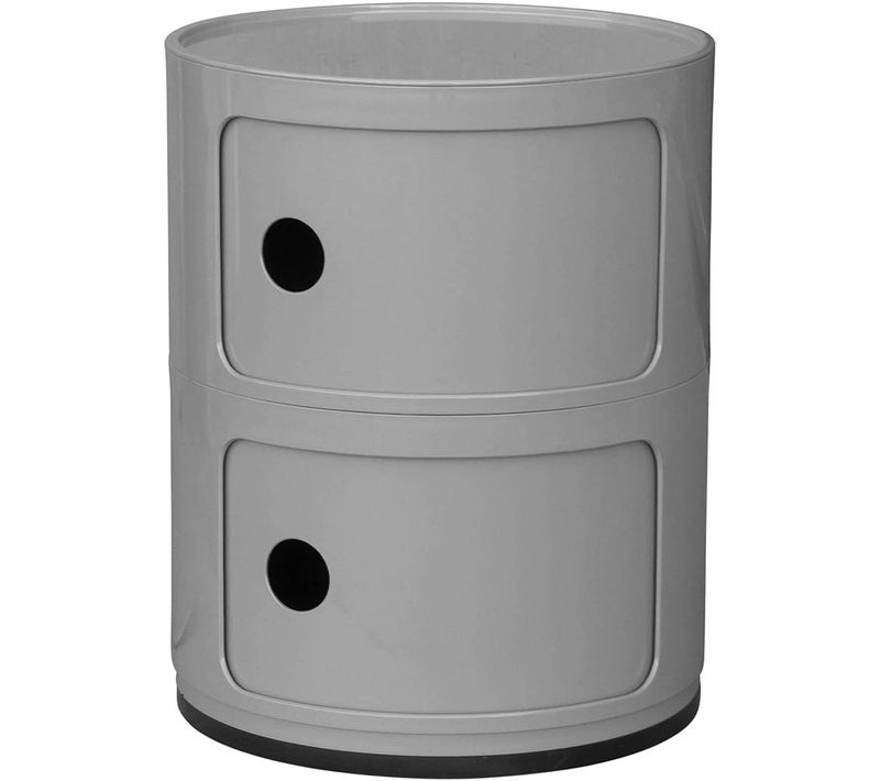 Armoire De Stockage - 2 Tiroirs - New Bili 2 Gris