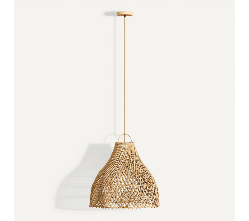 Lampe Suspendue En Rotin Boho - Amra Naturel