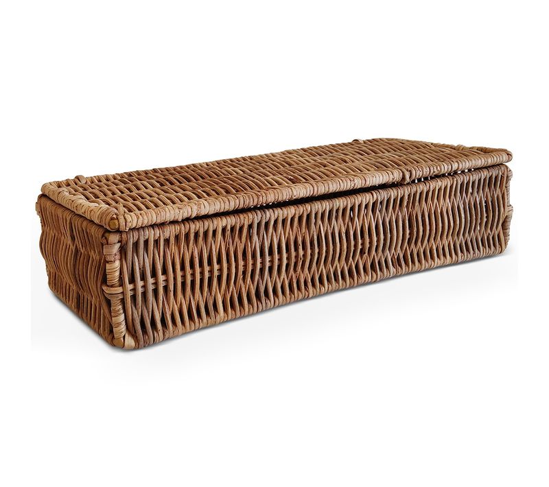 Panier En Rotin Avec Couvercle / 26x10cm - Deral Naturel