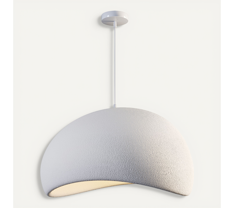 Lampe Suspendue En Résine - 60cm - Moon Blanc