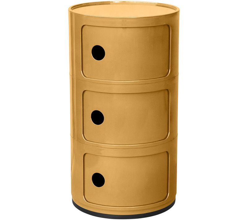 Armoire De Stockage - 3 Tiroirs - New Bili 3 Moutarde