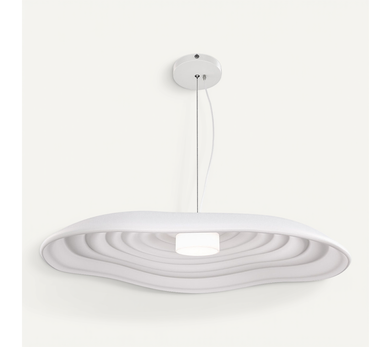 Lampe Suspendue En Résine - Xana Blanc
