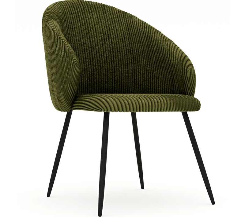 Chaise De Salle à Manger Rembourrée En Velours - Yukon Olive