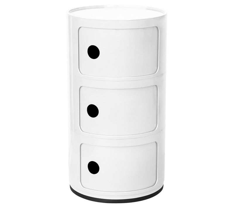 Armoire De Stockage - 3 Tiroirs - New Bili 3 Blanc