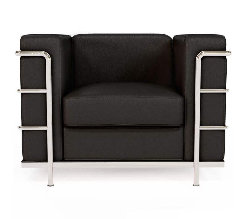 Fauteuil Design - Revêtement En Cuir Végétalien - Bour Noir