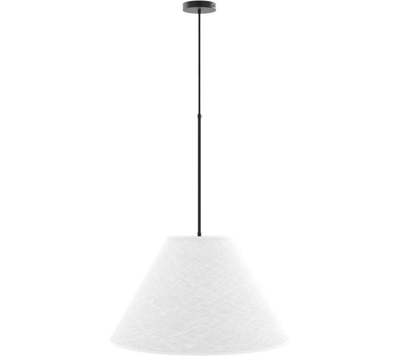 Suspension Avec Abat-jour En Tissu - Derila Noir