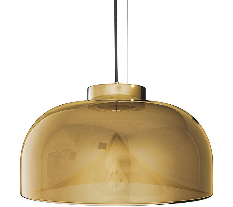 Lampe Suspension En Cristal - Design Moderne - Monai Ambre