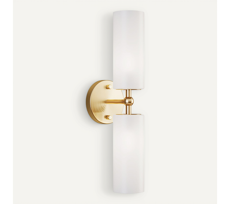 Lampe Murale En Doré Vieilli - Applique à 2 Lumières - Ouna Doré Vieilli