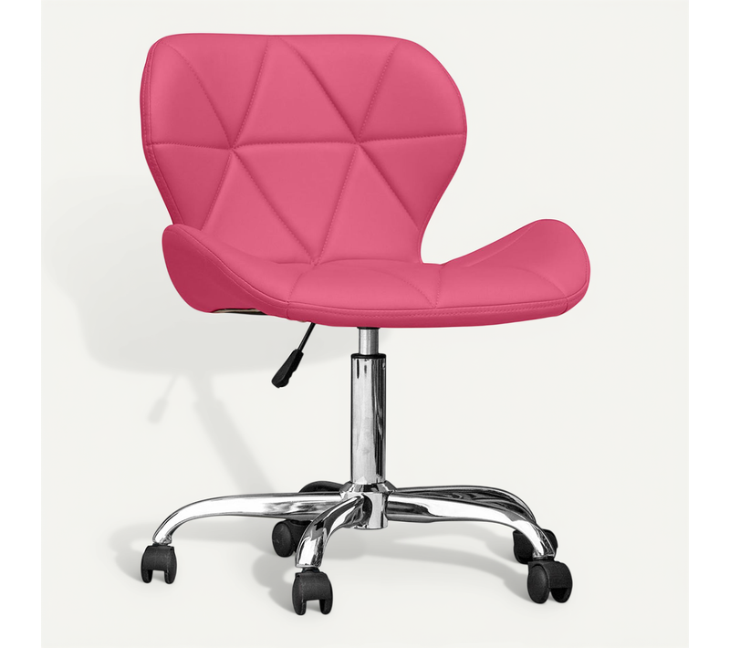 Chaise De Bureau Rembourrée Pu - Winka Fuchsia