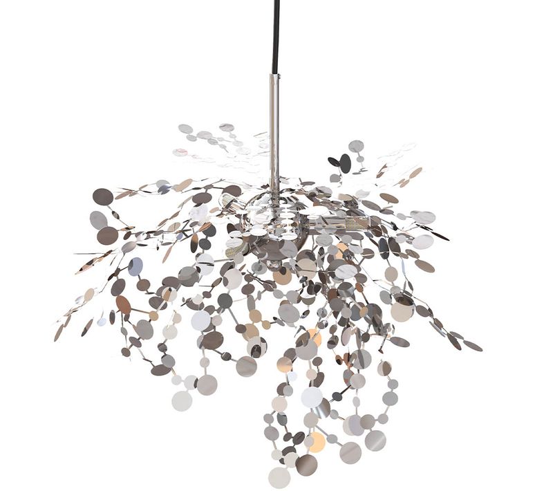 Lampe Suspendue En Acier - Spring Argenté