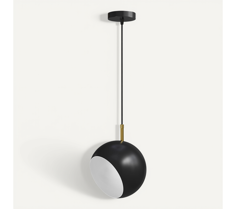 Lampe Suspendue à Foyer - Traya Noir