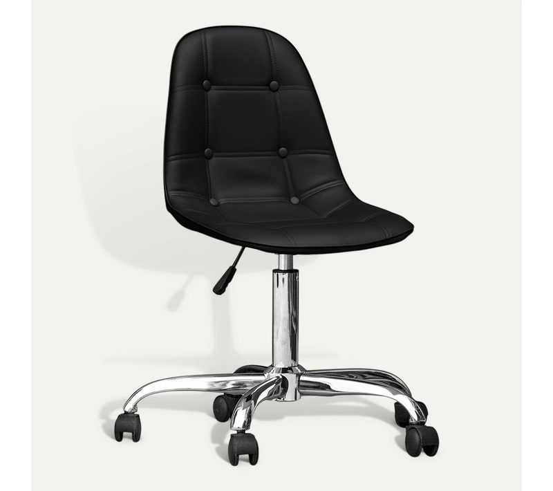 Chaise De Bureau à Roulettes - Tapissée - Conray Noir