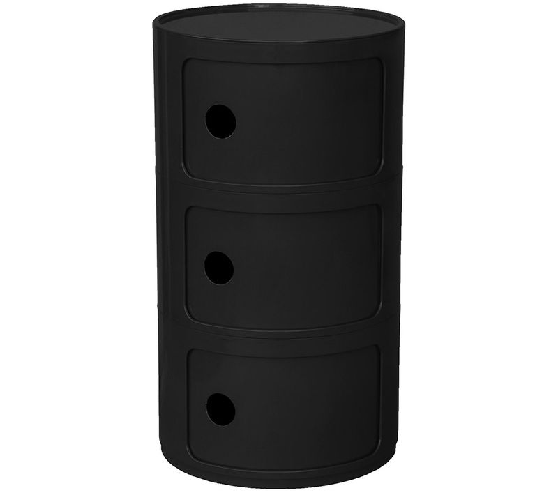 Armoire De Stockage - 3 Tiroirs - New Bili 3 Noir