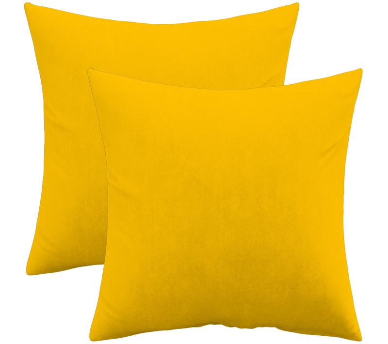 Lot De 2 Coussins En Velours - Housse Et Garnissage -  Lenay Jaune Pâle