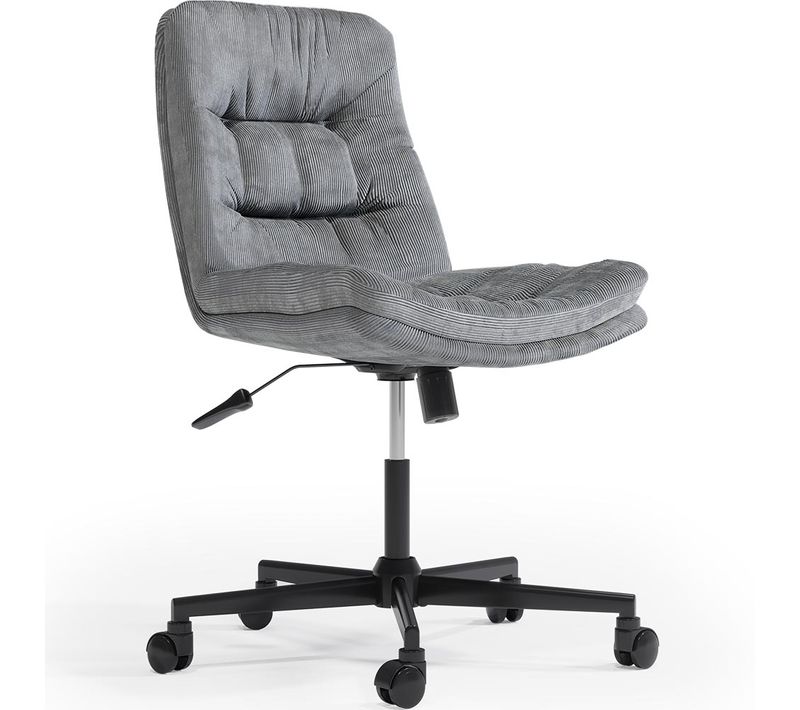 Chaise De Bureau Tapissée - Rotative - Arba Gris Foncé