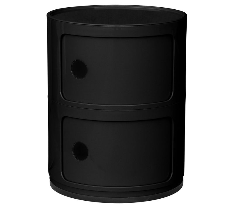 Armoire De Stockage - 2 Tiroirs - New Bili 2 Noir