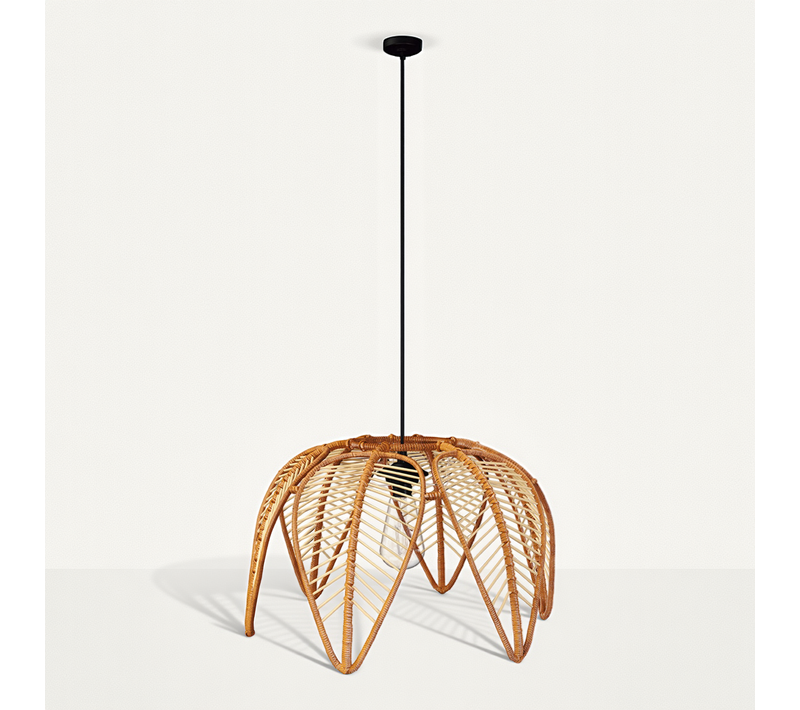 Lampe De Plafond En Rotin - Boho Bali - Heyma Naturel