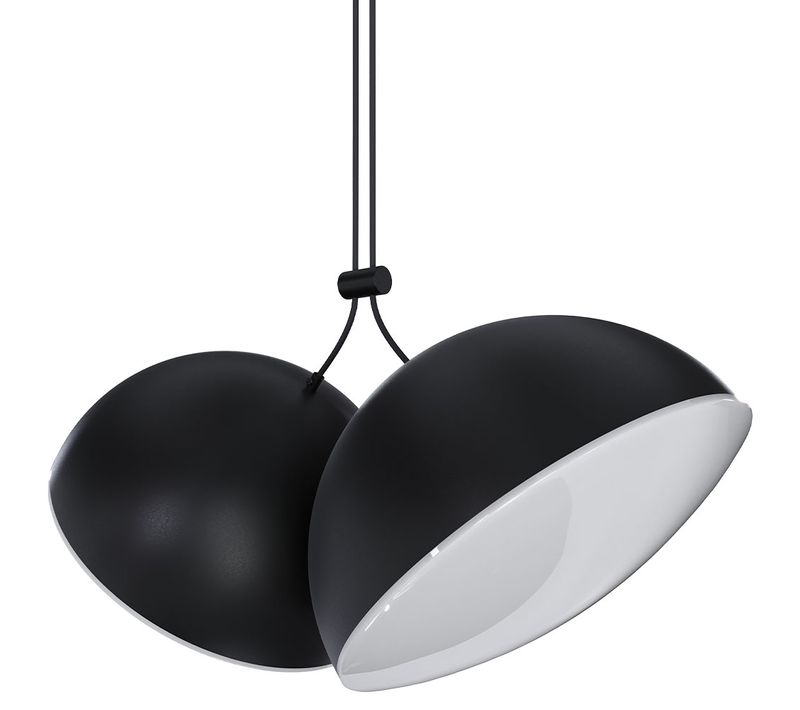 Lampe Suspendue - 2 Spots LED - Binal Noir