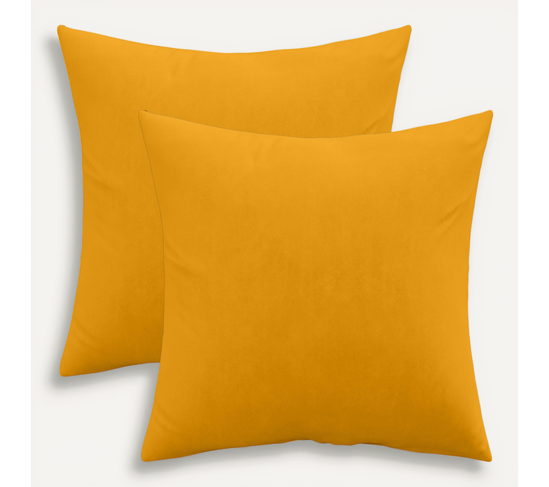 Lot De 2 Coussins En Velours - Housse Et Garnissage - Lenay Jaune