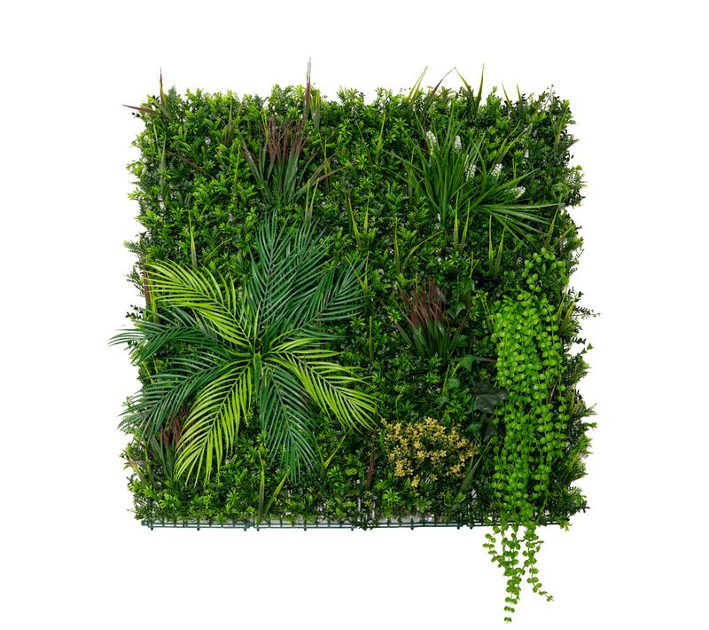 Panneau Mural Végétal Artificiel 1 X 1 M Alina Feuillage Décor Jardin Maison