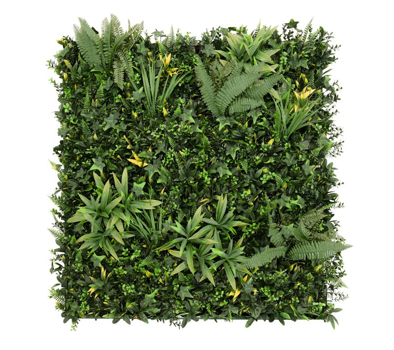 Panneau Mural Végétal Artificiel X1 Ayla 100 Cm X 100 Cm Jardin Maison