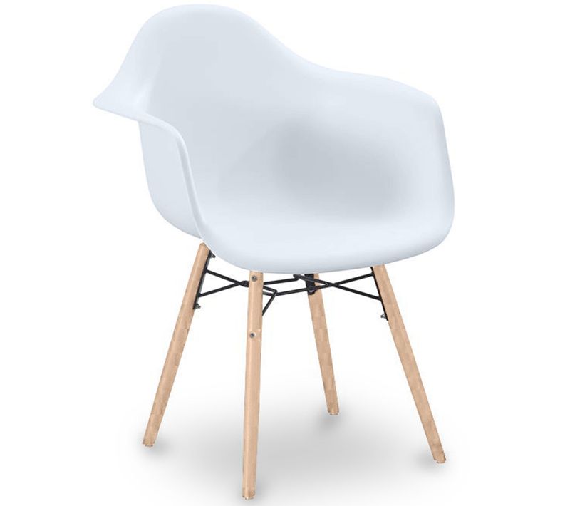 Chaise De Salle à Manger Design Scandinave - Pieds En Bois - Skandiva Blanc