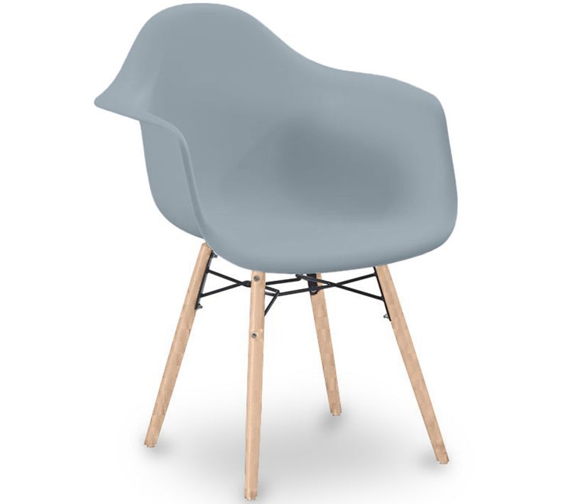 Chaise De Salle à Manger Design Scandinave - Pieds En Bois - Skandiva Gris Clair